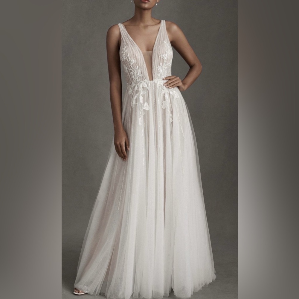 Willowby Watters Anthropolgie beaded bridal gown sz 12